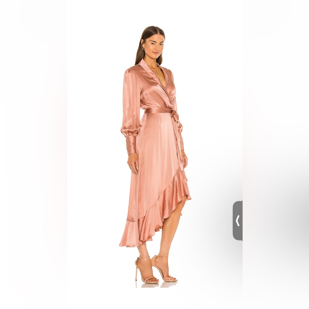 Zimmermann Silk Wrap Midi Dress